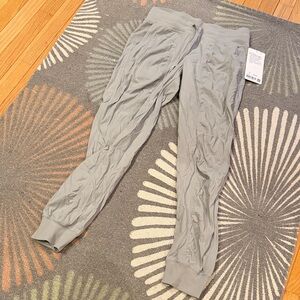 Lululemon Athletica Light Gray Track Jogger Pants -Embroidery on Waist-
